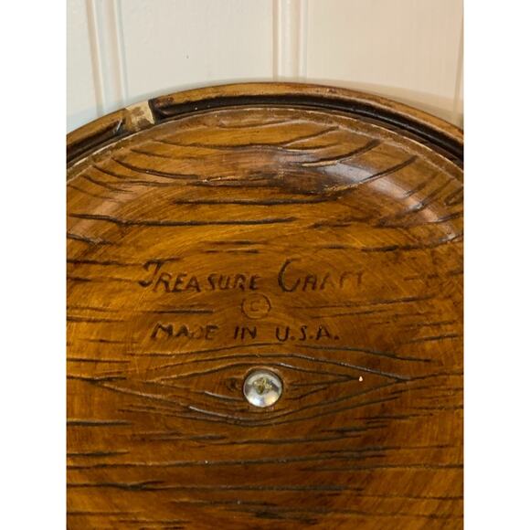 Treasure Craft USA Apple "Cookies" Jar W Lid Brown W Green Apple - Picture 8 of 10